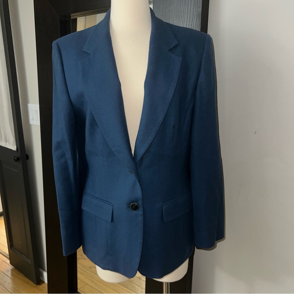 Vintage Pendleton Women’s Blazer – 100% Virgin Wool, Classic Blue, Size 12